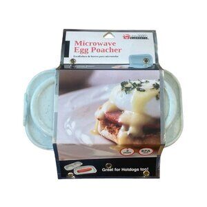 Culinary Elements Economy Kitchen Accessory Microwave Egg Poacher Plastic White
